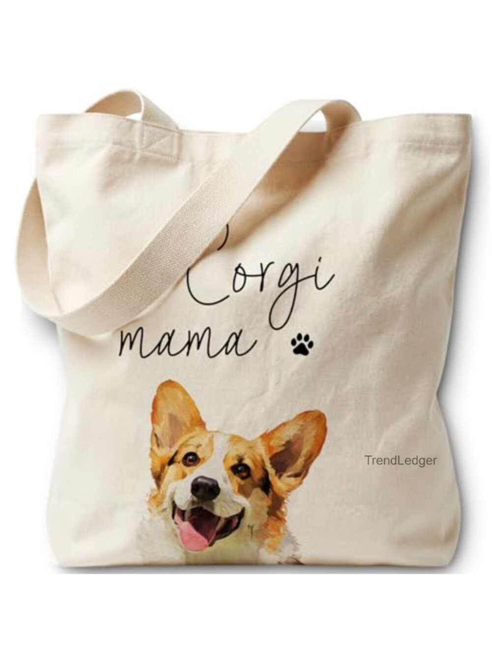 Canvas Tote Bag for Women Dog Mama Reusable Beach Bag Large
